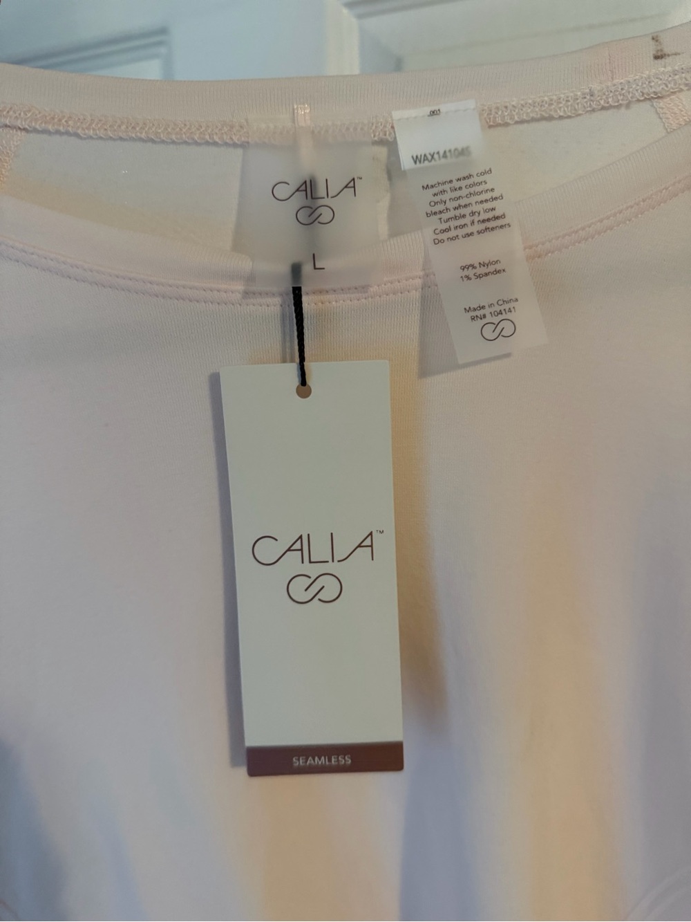 CALIA by Carrie Underwood Blush Pink Long Sleeve Crewneck Top - Picture 5 of 9